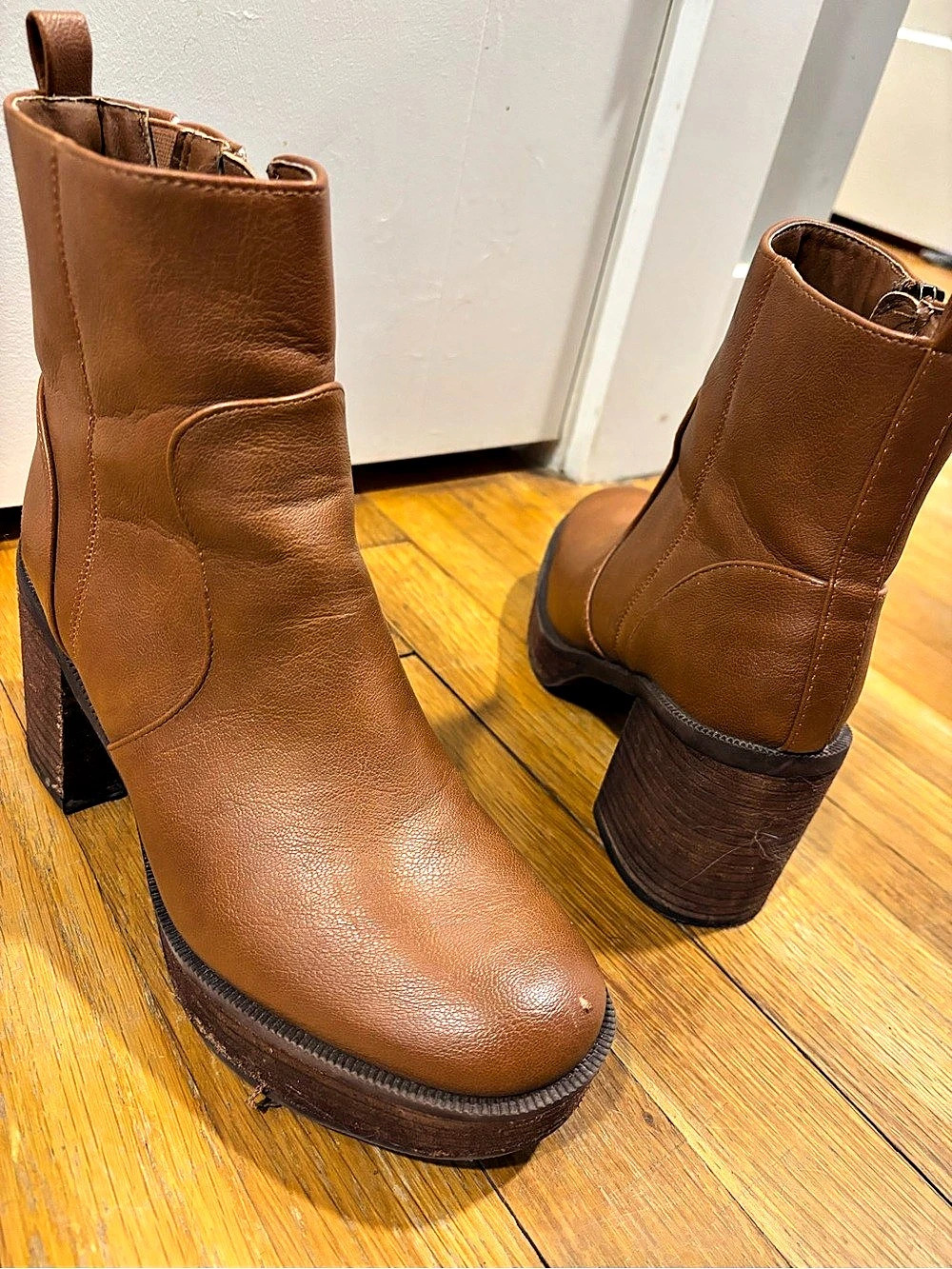 Brown Heeled Boots